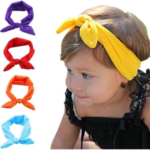TFSCLOIN 14 Colors Hot Newborn Toddler Children Hair Accessories Baby Headband Bow Cute Kids Girls Headgear Headdress Hair Bands