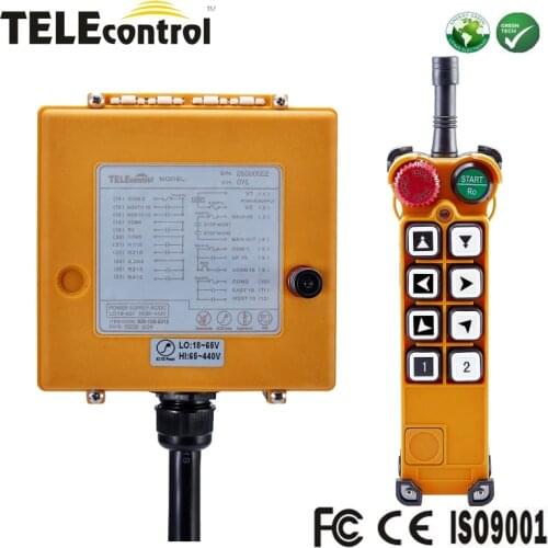 Telecontrol F26A2 4 axis industrial wireless 8 push buttons RF radio crane remote control F26-A2