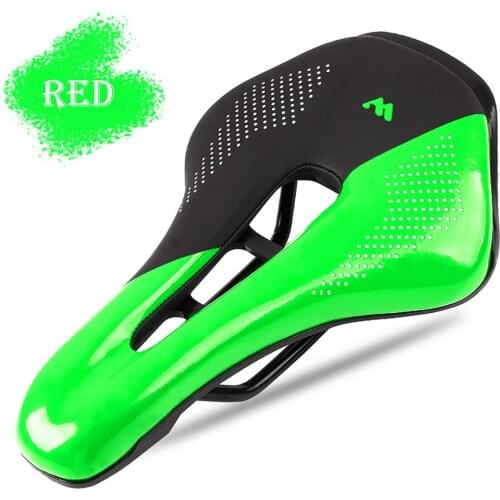 MTB Road Bike Saddle Hollow Seat Cushion Biking PU Leather Cycling Bicycle Portable Dustproof Cycling Parts for WEST BIKING
