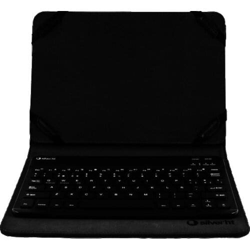 Silver HT stand case Universal Gripcase + teclado with function Support for tablets from 9 to 10.1 inches-Black