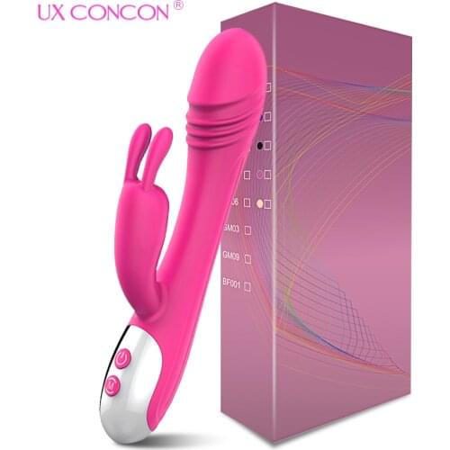 G Spot Dildo Rabbit Vibrator for Women Dual Vibration Silicone Waterproof Female Vagina Clitoris Massager Sex Toys For Women