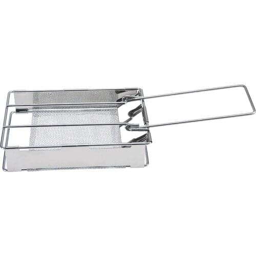 Foldable Stainless Steel Toaster Plate Portable Outdoor Camping Bread Toaster Grill
