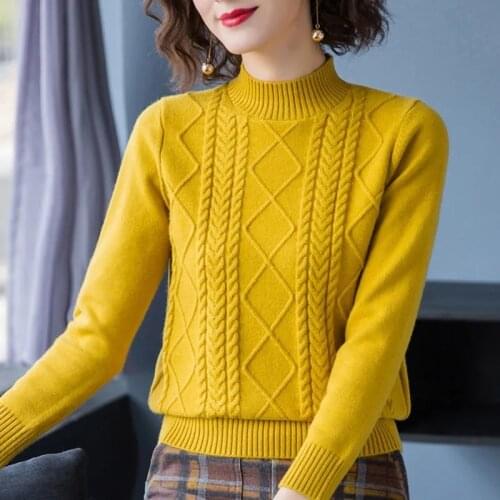 2021New Autumn Winter Wear Half Turtleneck Sweater Women Loose Thick Fashion Hedging Foreign Style Bottoming Pullover Female 230