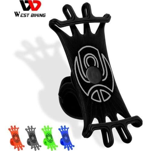Bicycle Mobile Phone Holder Motorcycle Silicone Phone Holder For iPhone Samsung Huawei Xiaomi Cycling Cell Phone Fixing Bracket