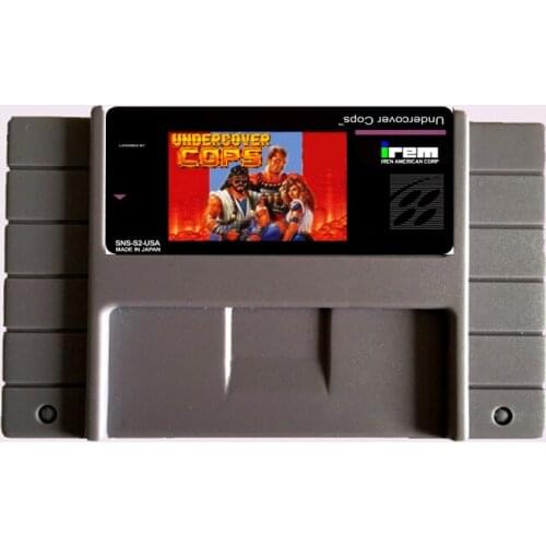 High Quality 16 Bit Undercover Cops NTSC Big Gray Game Card For USA Version Game Player