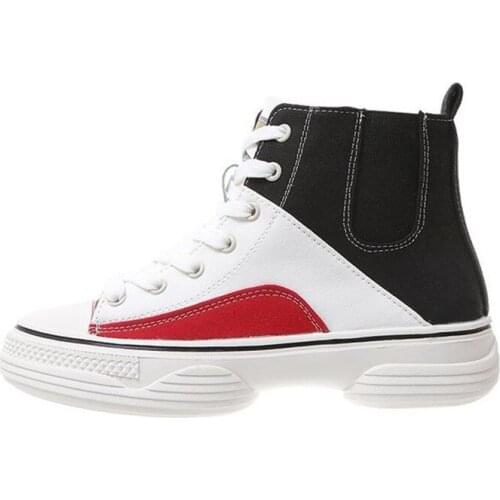 Womens shoes new fashion beautiful canvas shoes soft soles comfortable high-top board shoes breathable mesh upper white shoes