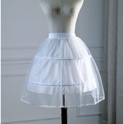 Women 2 Hoops A-Line Petticoat Adjustable Waist Wedding Bridal Dress Crinoline Ball Gown Underskirt Slip