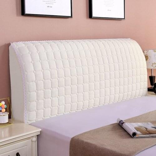 1PC Thickened creamy-white bedhead cover soft bed spreads elastic headboard protective bed cover home decor 1.5 1.8M couch cover