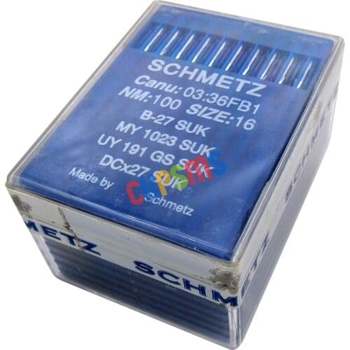 100PCS Schmetz B-27 DCX27 UY191GS FOR JUKI MO,MOR,MOC,MOF Class PEGASUS E32 E52 OVERLOCKER SEWING