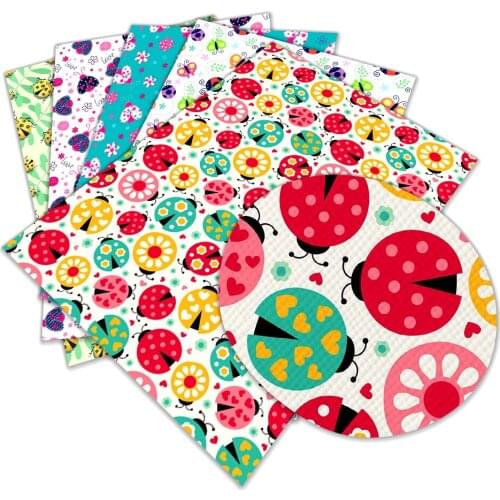 30 cm x 136cm Beautiful Pattern Printed Synthetic Faux Leather for for DIY Hair Bow Bags Shoes Crafts Materia