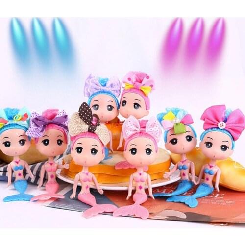 4pcs/set 16cm Swimming Mermaid Dolls Educational Toys For Girls Cute Interactive Doll Stuffed Toy Baby Children Xmas Gifts