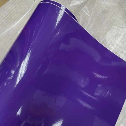 50CM*152/200/300CM Glossy Purple Vinyl Film Gloss purple Car Wrap Foil With Air Release Motorbike Car Sticker