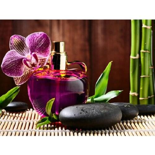 5D DIY diamond Embroidery Mosaic Perfume orchid full Diamond Painting Cross Stitch rhinestone puzzle Crafts Holiday home FR424