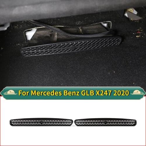 For Mercedes Benz A B Class W177 W247 GLB X247ABS Black Car Seat Under Air Outlet Frame Trim Cover Anti-clogging Car Accessories