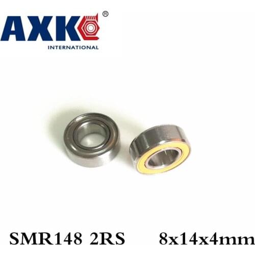 Axk Free Shipping 10pcs 8x14x4 Stainless Steel Hybrid Ceramic Ball Bearing 8x14x4mm Smr148 2rs Cb Abec7