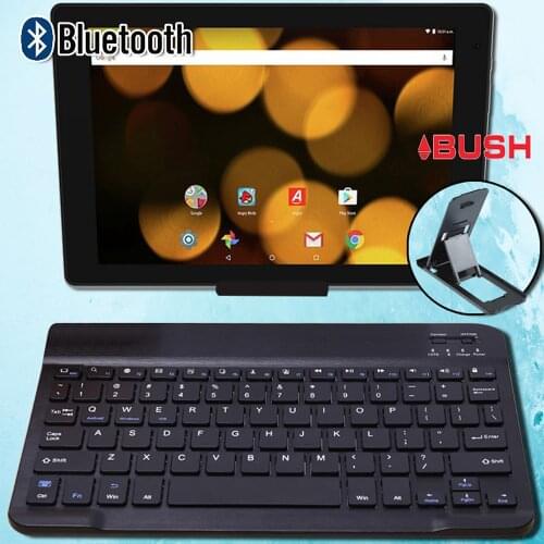 Wireless Bluetooth Tablet Keyboard for Argos Alba 10"/Bush Breezie 10"/Bush Eluma 10.1"/Spira B1 10" Bluetooth Keyboard+Bracket