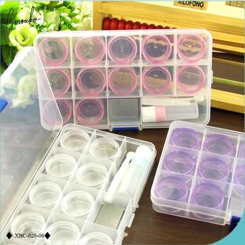 Lymouko Convenient Travel Contact Lens Case with Snap Fastener Container Holder Lenses Box Eyewear Accessories