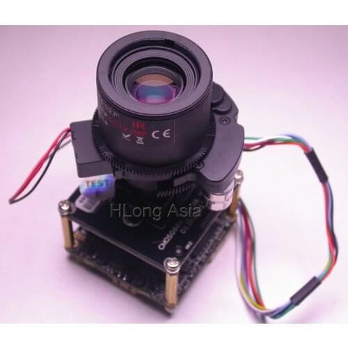 H.265 (4.0MP) 6-22mm Motorized Zoom & Focus LENs 1/3" Omnivision OV4689 +Hi3516 CCTV IP camera module board with LAN cable