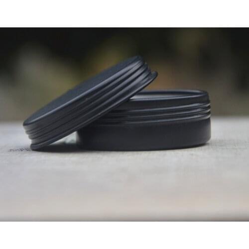 20g-25g Matte Black Cream Jar Tin Cosmetic Lip Balm Containers Nail Derocation Crafts Pot Refillable Bottle Screw Thread Empty A