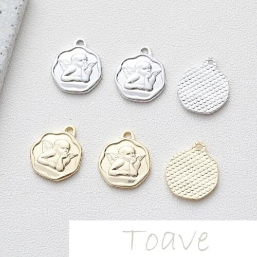 Round Pendant Angel diy Beaded Necklace Bracelet Basic Earring Handmade Material Accessories