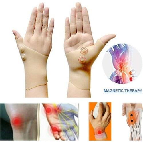 Magnetic Therapy Wrist Gloves Hand Thumb Gloves Elastic Silicone Wrist Support Brace for Hand Arthritis Pressure Pain Relief