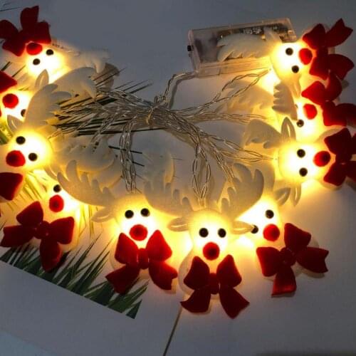 New LED Lights Deer Christmas Fairy Lights Battery Light Christmas Tree Lights Xmass Decoration For Home Gifts For New Year 2021