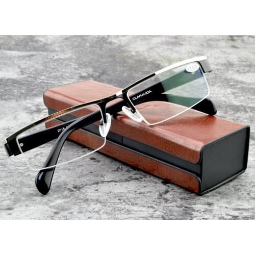Men 12 Layers Coated Titanium Alloy Half Frame Reading Glasses +0.75 +1 +1.25 +1.5 +1.75 +2 +2.25 +2.5 +2.75 +3 +3.25 +3.5 +4