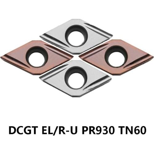 DCGT DCGT070202 DCGT070204 DCGT11T301 DCGT11T302 DCGT11T304 EL-U ER-U PR930 TN60 TT530 CNC Carbide Inserts