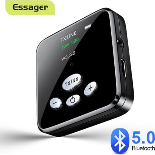 Essager Bluetooth 5.0 Transmitter Aux 3.5 3.5mm Jack Wireless Adapter For PC TV Headphone Car Audio Music Bluetooth Receiver