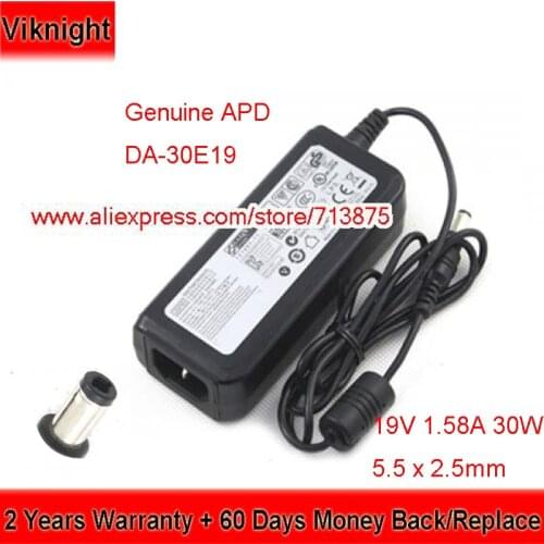 Genuine APD DA-30E19 19V 1.58A Ac Adapter for ASIAN POWER DEVICE WA-30A19U Power Supply