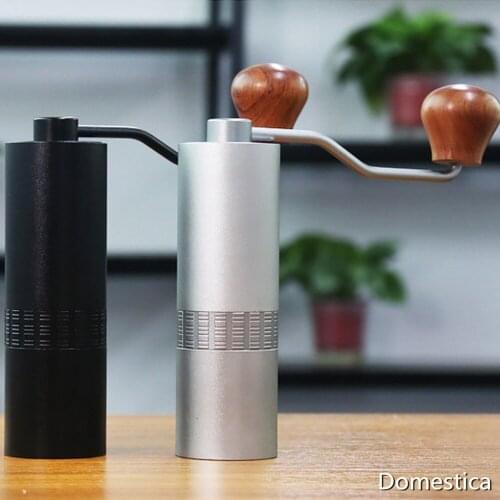 Stainless Steel Portable Coffee Grinder Manual Adjustable Coffee Bean Mill Easy Clean Silver Kitchen Tools Hand Grinders