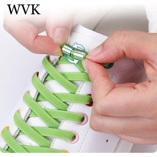 2pcs New Elastic capsules Buckle Shoelaces No tie Shoelaces Flats Kids Adult Sneakers Shoelace Quick Lazy Laces 17 Color Strings
