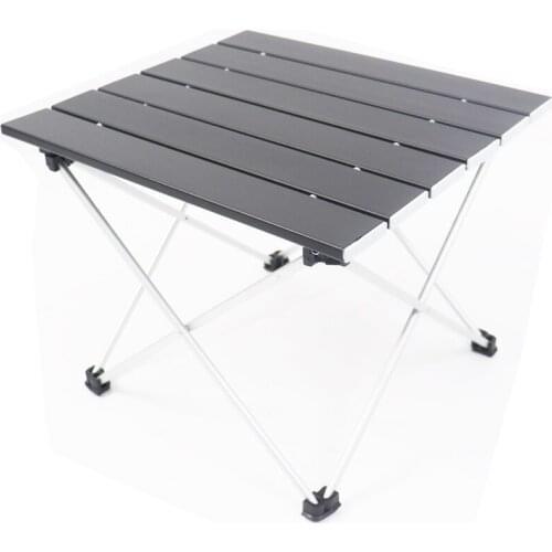 Foldable Camping Table Portable Metal Camping Dining Table Lightweight Small Aluminum Table with Carrying Bag for Picnic