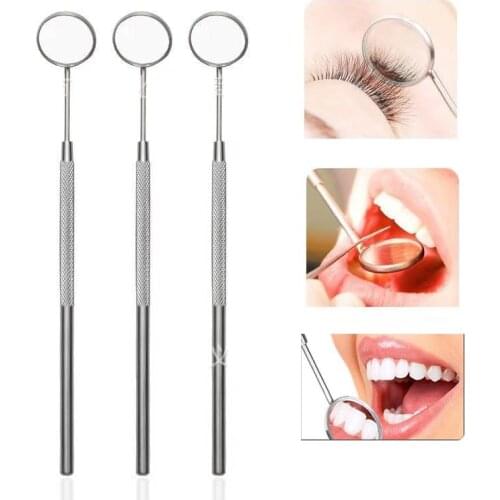 Dental Mouth Mirror Multifunction Checking Eyelash Extension Stainless Steel Teeth Whitening Clean Oral Eyelash Supplies Tools