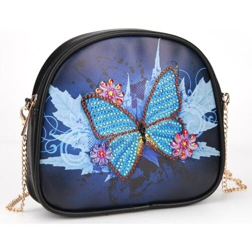 DIY Diamond Painting Shoulder Bags Special Shaped PU Leather Chain Crossbody Bag Diamond Painting Women Wallet Purse Craft Gift