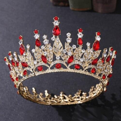 Bride Headdress Tiara Crown Wedding Hair Jewelry Headband Queen Tiaras and Crowns Bride Hair Band Accessories Bridal Headwear