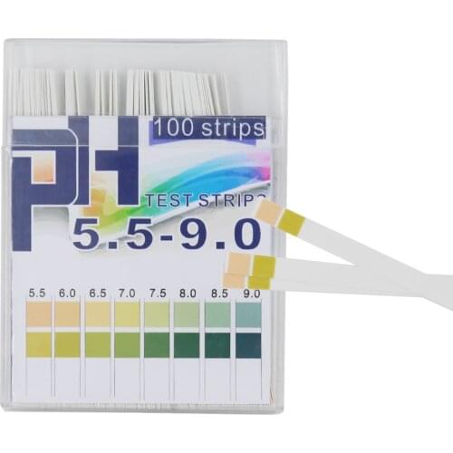 100 Strips Ph Test Paper High Precision PH paper Range 5.5-9.0 PH Test Strips Indicator Paper Tester 20% off