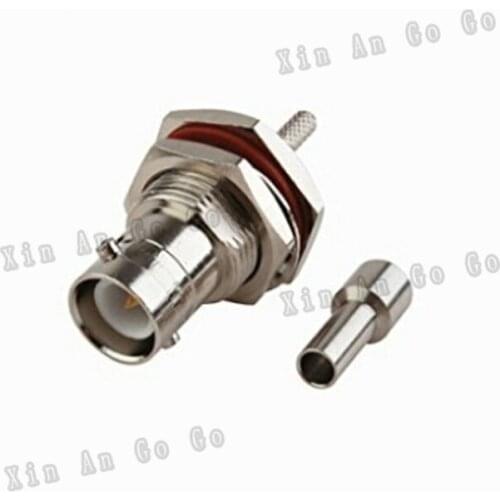 RP BNC female crimp RF connector RP-BNC female crimp Plug for RG316 RG174 LMR100 coaxial cable fast ship