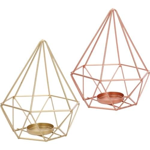 Iron Geometric Candle Holder Sconce Centerpiece Wedding Dinner Decoration