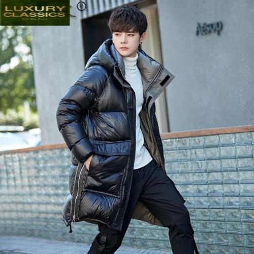 Winter Men Down Jackets Long Warm Hooded Man Parkas Korean Style Mens Coat Puffer Jacket Men Clothes Doudoune 2021 New LW