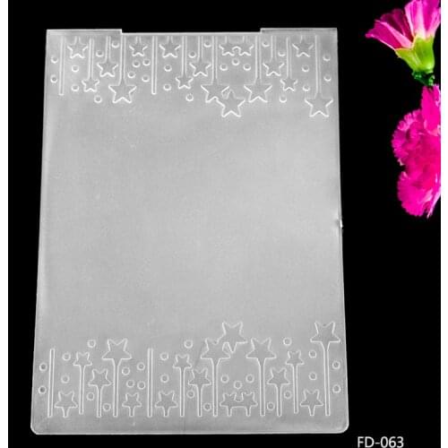 AZSG Stars Design Plastic Embossing Folders for DIY Scrapbooking Paper Craft/Card Making Decora Template Cutting dies