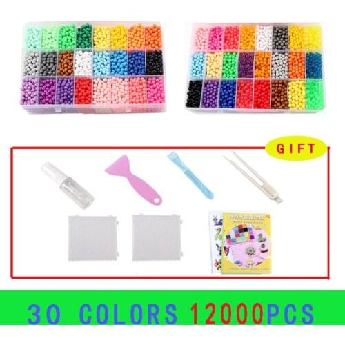 12000pcs Magic Water Sticky Beads Toys DIY Beads Handmade Bead Toy Educational Puzzle Children Hama Bead for Girls Boys Kit