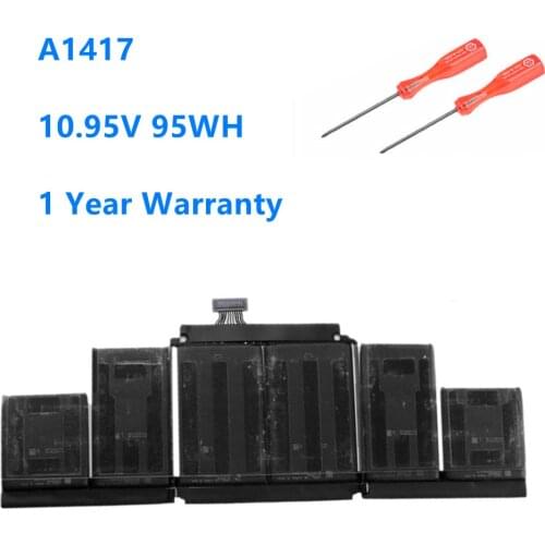 A1417 Laptop Battery For MacBook Pro 15" A1398 2012 2013 Retina MC975LL/A ME665LL/A ME664LL/A MC976LL/A MD831LL/A 10.95V 95WH