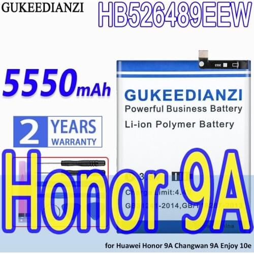 GUKEEDIANZI Battery HB526489EEW 5550mAh for Huawei Honor 9A Changwan 9A Enjoy10e Honor9A Changwan9A Enjoy 10e