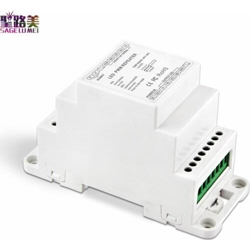 BC-964-DIN Led Power Repeater Din Rail DC5V 12V 24V Input Led DMX Amplifier 4Ch channels Output Signal Amplifier Power Repeater