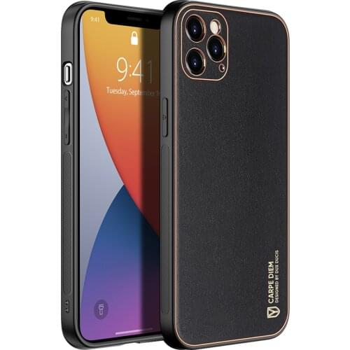 For iPhone 12/12 Pro/12Promax/12Mini Case DUX DUCIS Yolo Series Luxury Back Protecting Case Support Wireless Charging PU+PC+TPU