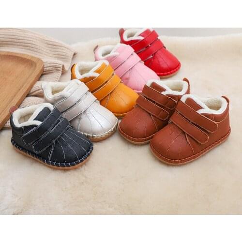 Baby Shoes Winter Toddler Boots Boys Girls Keep Warm First Walkers Soft Bottom Outdoor Snow Boots Kids Cotton Shoes SOH021