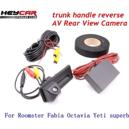 For Roomster Fabia Octavia Yeti superb--RCD330 RCD330 PLUS 187A 187B car trunk handle reverse AV REAR VIEW CAMERA