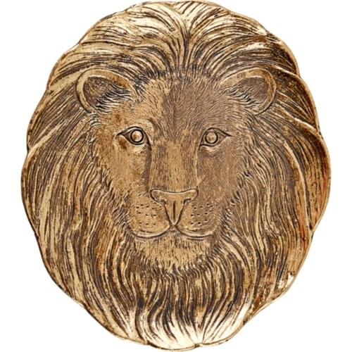 European Decoration Quality Polyester Lion Patterned Plate Gold 17x14 Most Stylish Designs Украшение дома Decoración de calidad