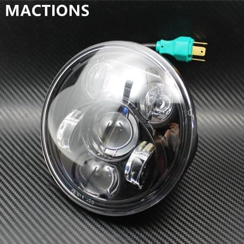 Motorcycle Headlight 5 3/4 " LED Headlamp 5.75 " For Harley Sportster 883 Iron 1200 Softail Dyna Street 500 XG750 FXDB FXDF 2016